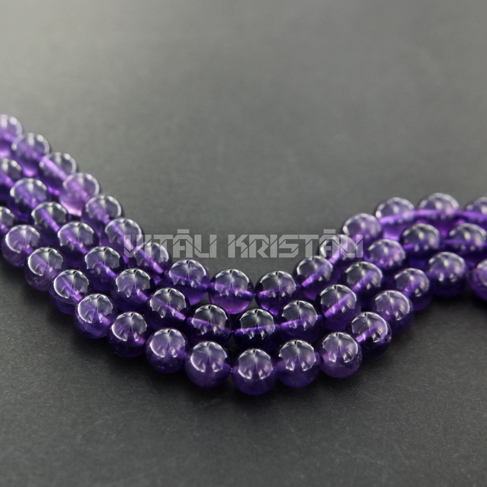 Amethyst beads mm string cm Size mm Shop Vitali